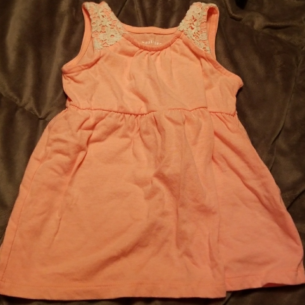 Oarnge and lace summer dress